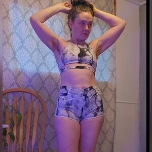 Women's BUTI MVMNT Tie-Dye Sports Bra and Shorts Set